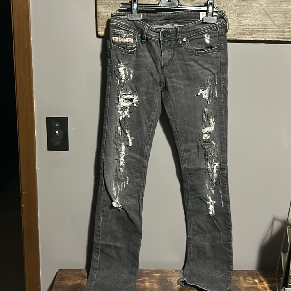 Diesel beaded distressed jeans 24